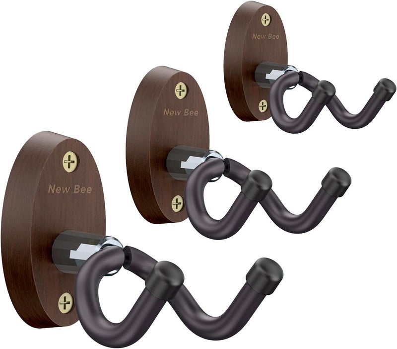 New Bee Guitar Wall Mount, Guitar Hanger Wall Hook Holder Stand Bracket with Screw Fits All Size Ukulele Bass Mandolin Banjo - Image 1
